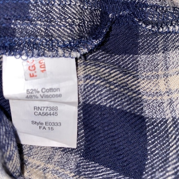 Madewell Check Plaid Flannel Shirt Women XS Outdoor Farm Chore Utility Work - Picture 4 of 6